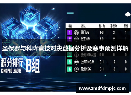 圣保罗与科隆竞技对决数据分析及赛事预测详解