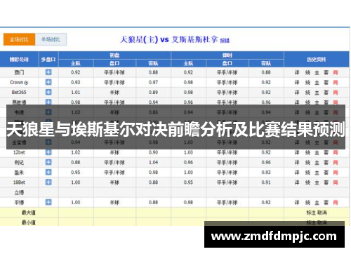 天狼星与埃斯基尔对决前瞻分析及比赛结果预测